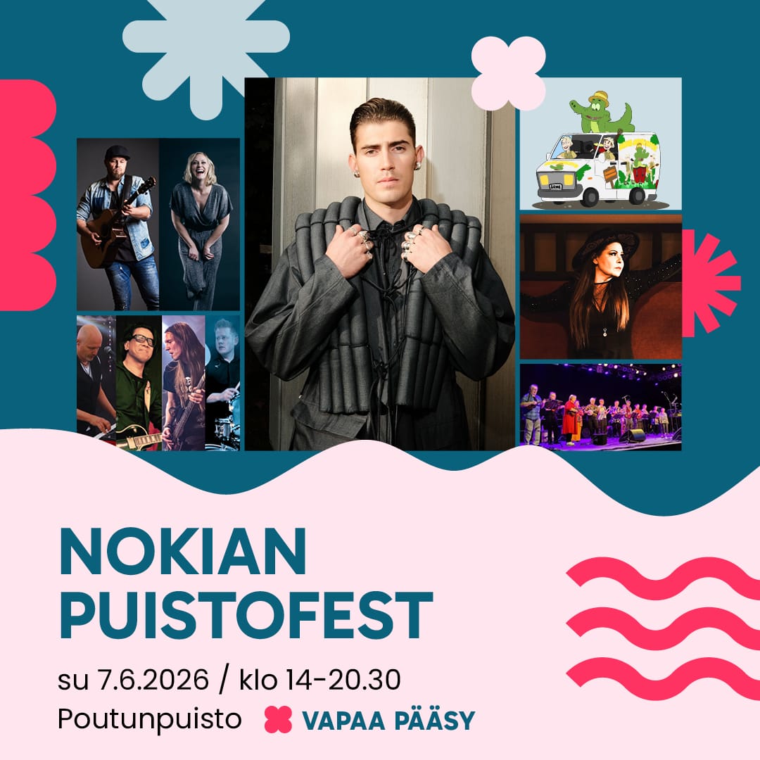 Nokian Puistofest su 7.6.2026 klo 14-20.30.